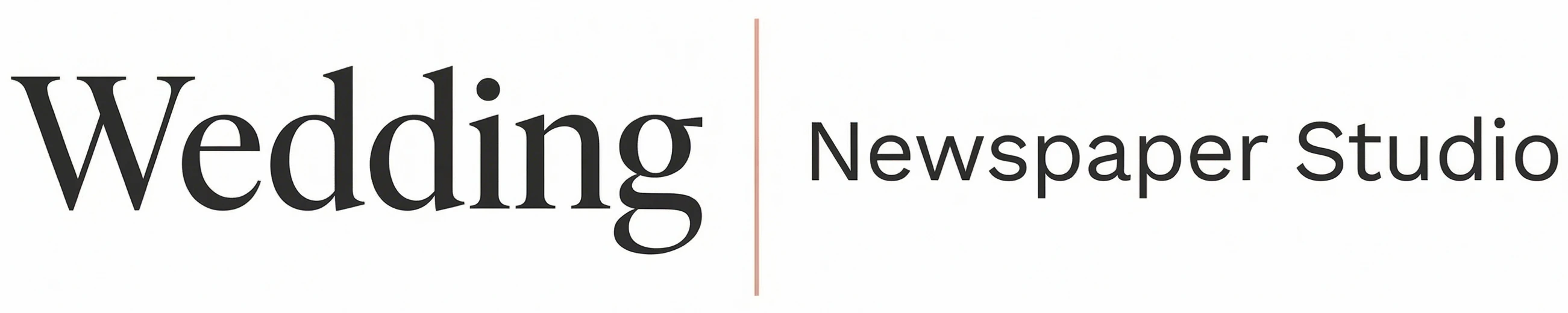 wedding newspaper studio logo